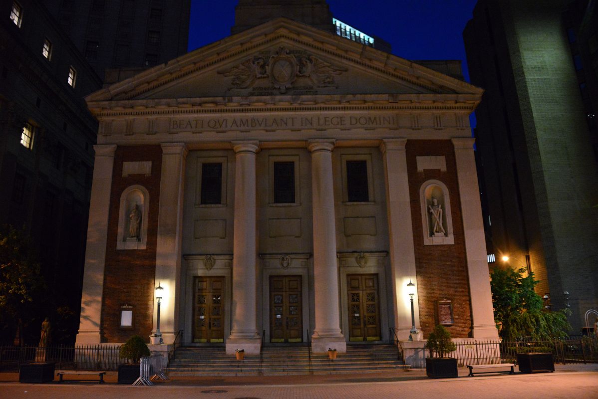 05-2 Church of St. Andrew At Night In New York Financial District